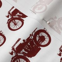 Burgundy Antique Motorcycles