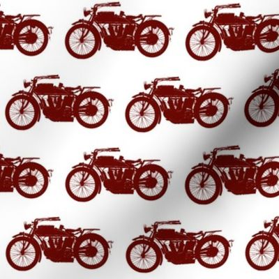 Burgundy Antique Motorcycles