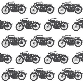 Charcoal Antique Motorcycles // Small