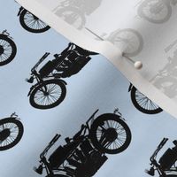 Antique Motorcycles on Blue // Small