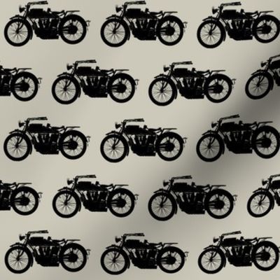 Antique Motorcycles on Light Taupe // Small