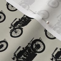 Antique Motorcycles on Light Taupe // Small