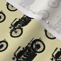 Antique Motorcycles on Yellow // Small
