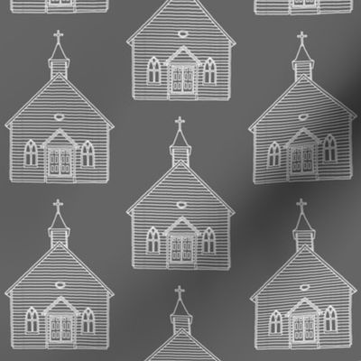 Little Church on Grey // Large