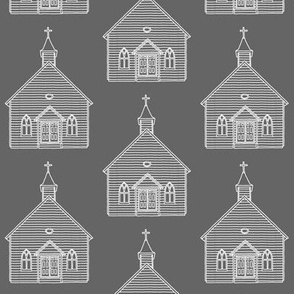 Little Church on Grey // Large