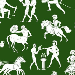 Greek Figures on Green // Large