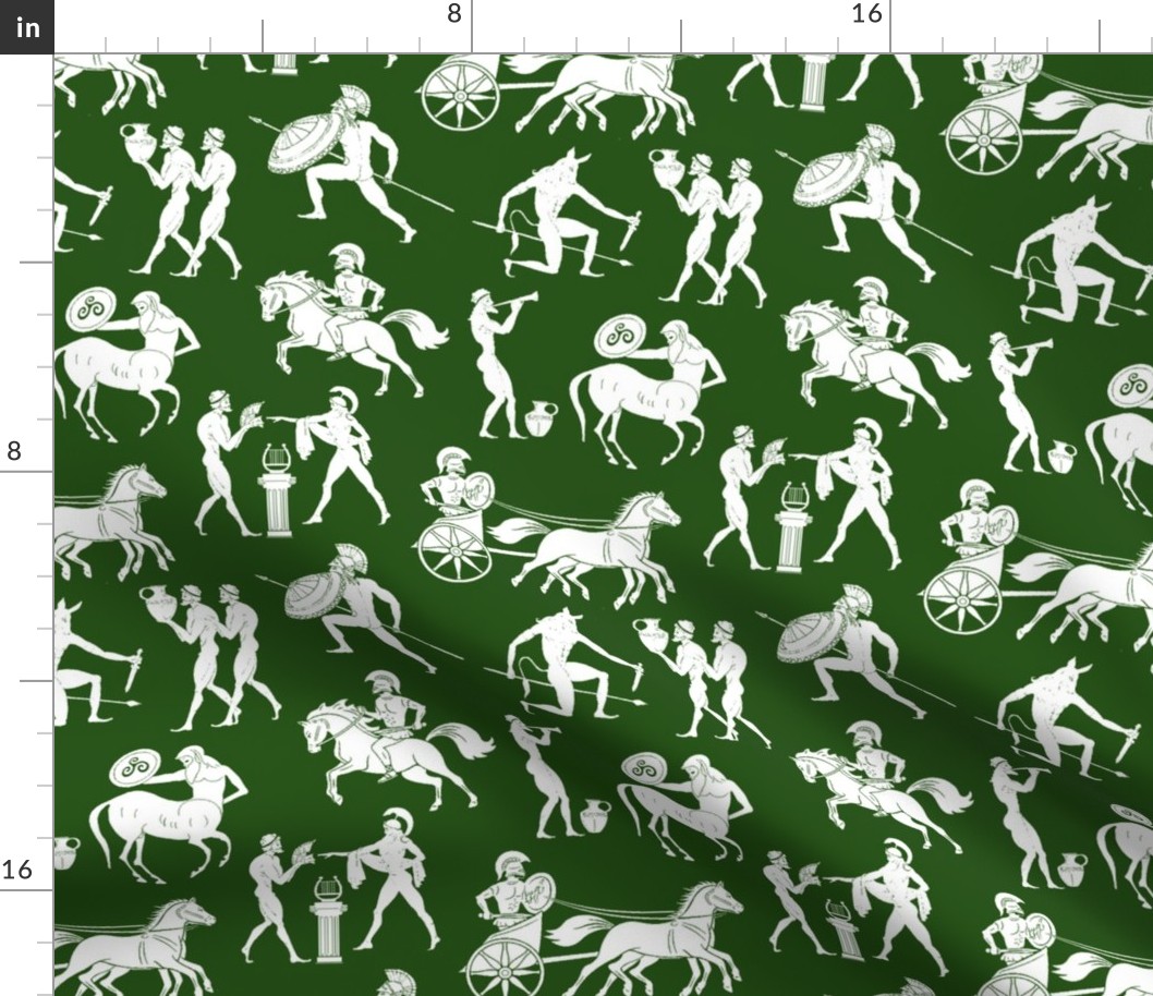 Greek Figures on Green // Large