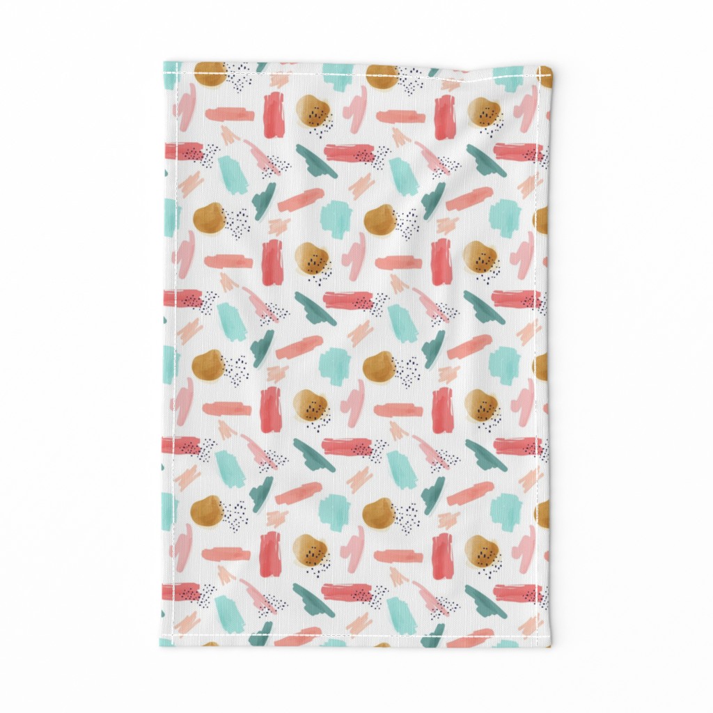 Abstract Girls Coral Mint Gold  || Smaller