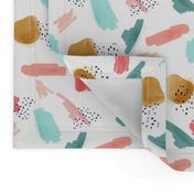 Abstract Girls Coral Mint Gold  || Smaller