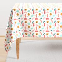 Abstract Girls Coral Mint Gold  || Smaller