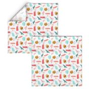 Abstract Girls Coral Mint Gold  || Smaller