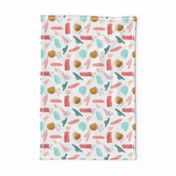 Abstract Girls Coral Mint Gold  || Smaller