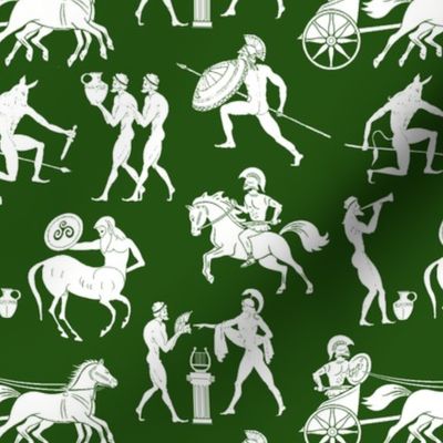 Greek Figures on Green // Small