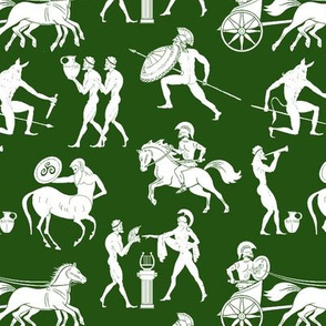 Greek Figures on Green // Small