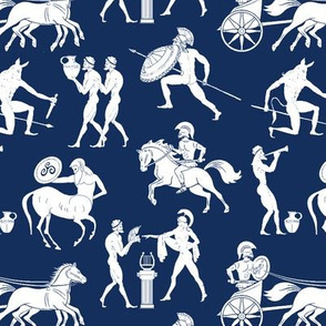 Greek Figures on Navy // Small