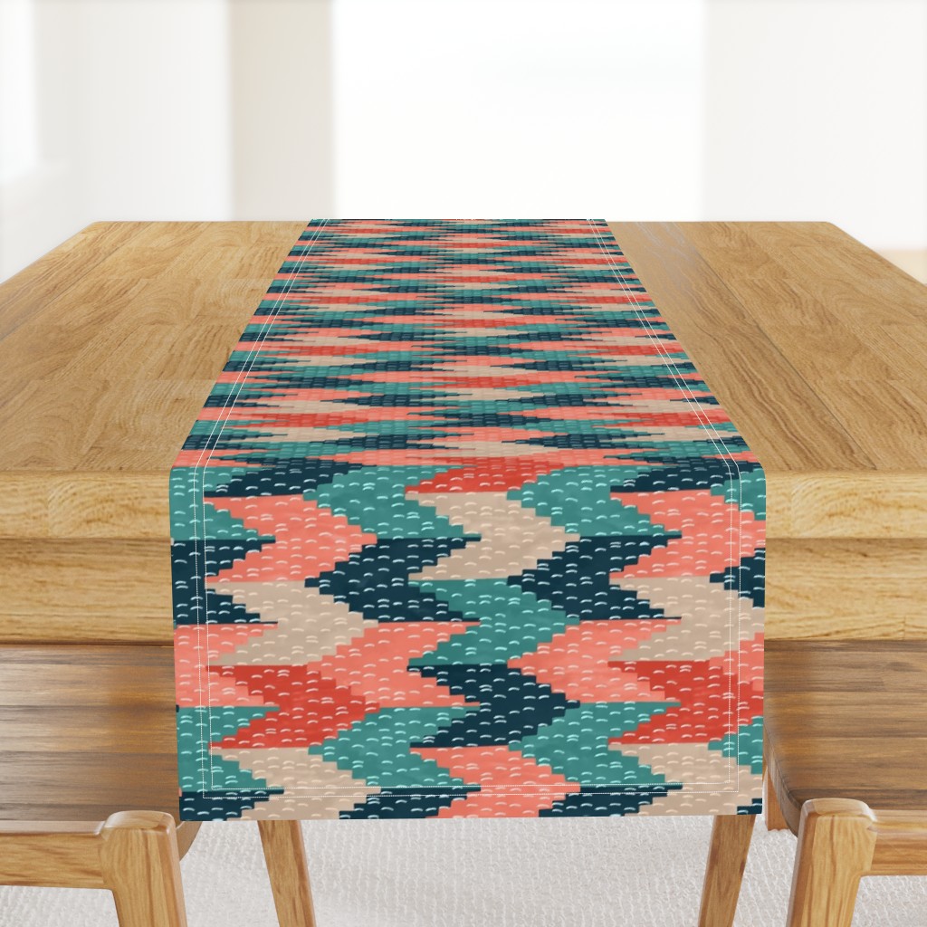 Kilim Weaving Structure Persian Green