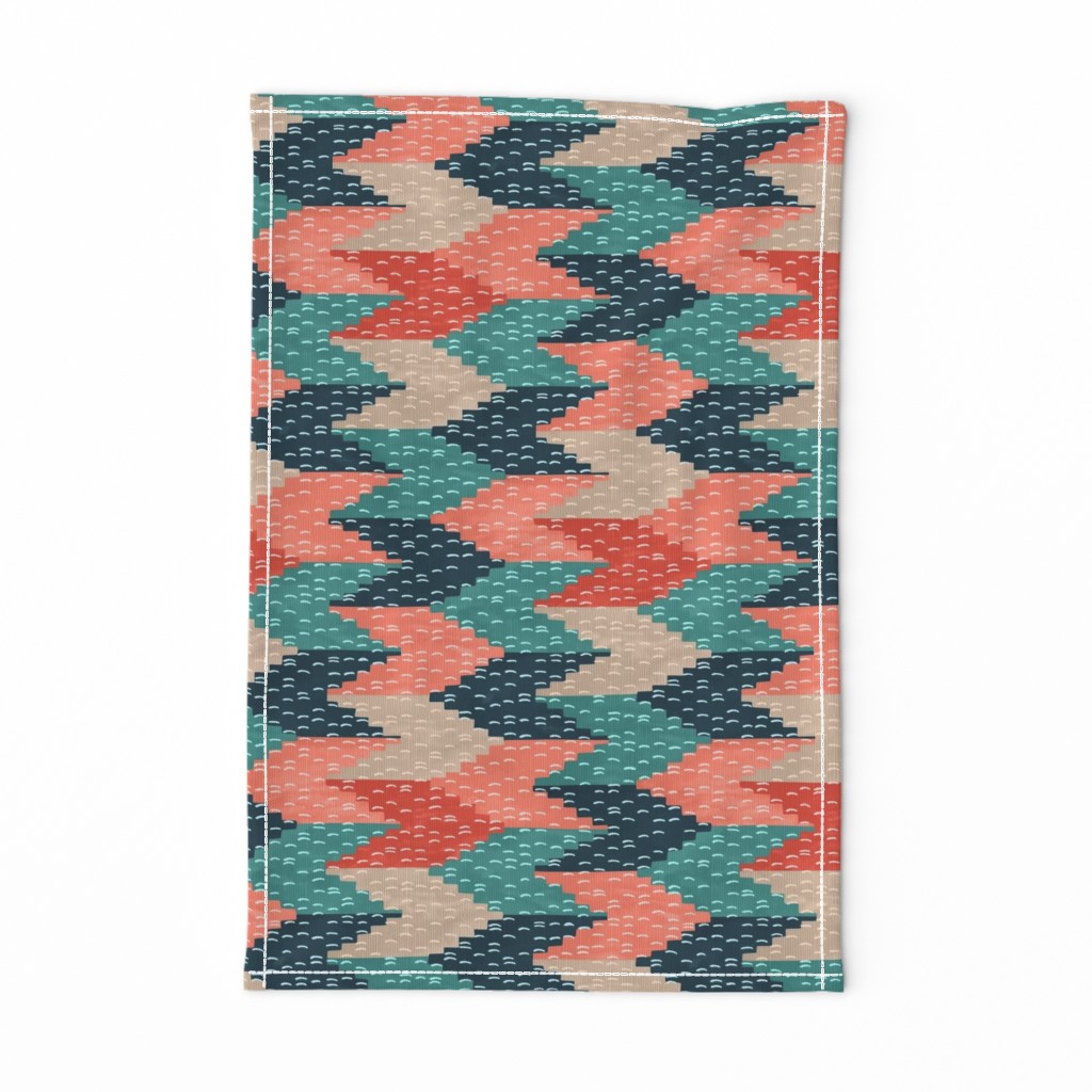 Kilim Weaving Structure Persian Green