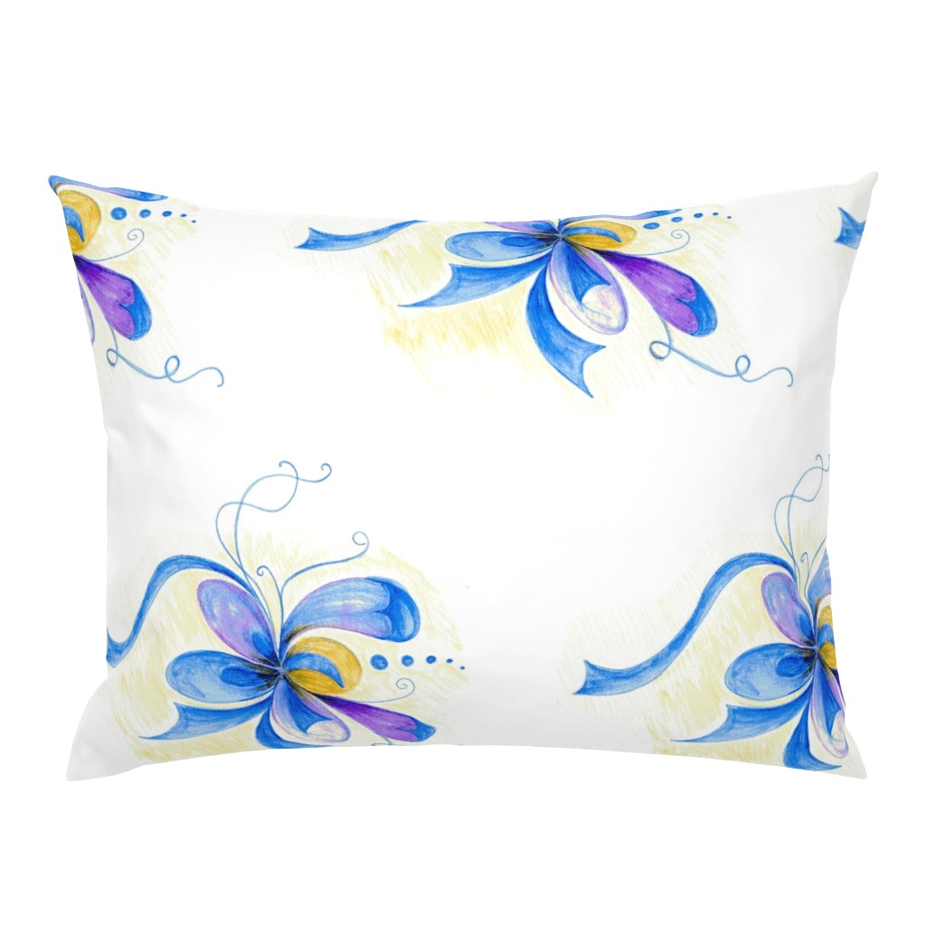 Whimsy Floral on White Background