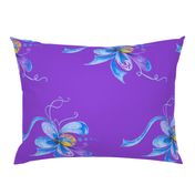 Whimsy Floral with Purple Background