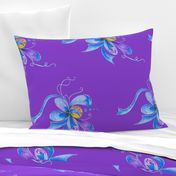 Whimsy Floral with Purple Background