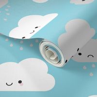 Happy and Sad Kawaii Clouds