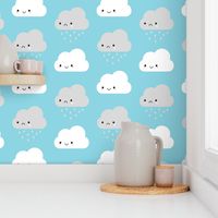 Happy and Sad Kawaii Clouds