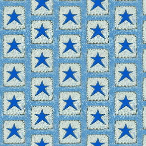 Blue Stars Medium Blue Background