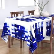 Tea towel Blue and white flags painted watercolor brush strokes London 