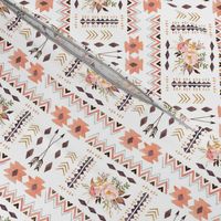 Boho Aztec Coordinate - Tribal Flowers Southwest Baby Girl Nursery GingerLous