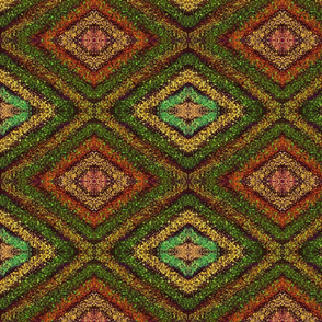 green rag rug