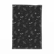 monochrome - space print (black)