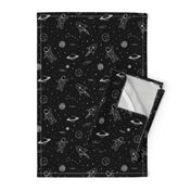 monochrome - space print (black)