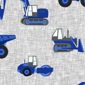(large scale) construction truck - royal on grey