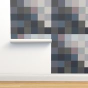 pixel wholecloth blanket // grays