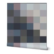 pixel wholecloth blanket // grays