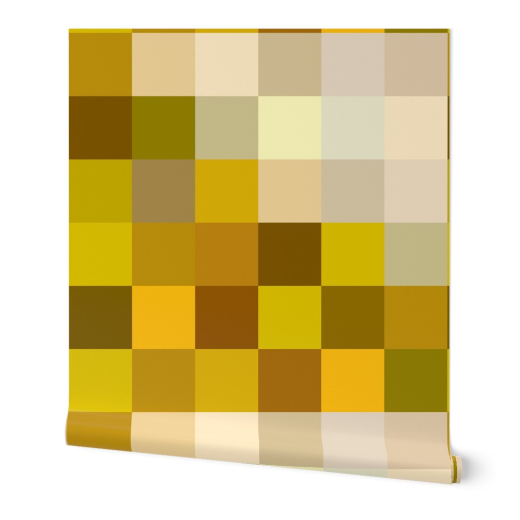 pixel wholecloth blanket // golden