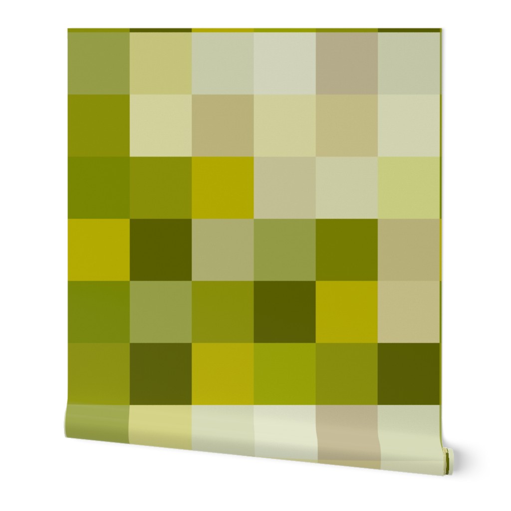 pixel wholecloth blanket // greens