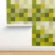 pixel wholecloth blanket // greens