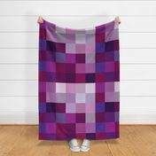pixel wholecloth blanket // purples