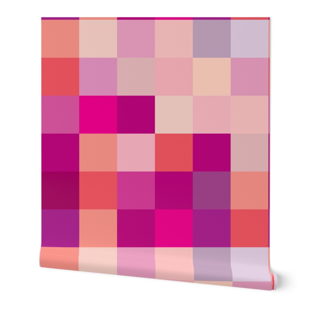 pixel wholecloth blanket // pinks