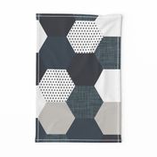 slate hexagon wholecloth 