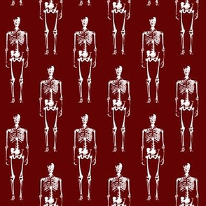 Skeletons on Maroon // Small