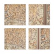 Antwerp map, Belgium, antique, FQ