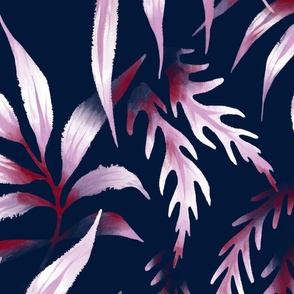 Brooklyn Forest - Orchid / Navy - Large Scale