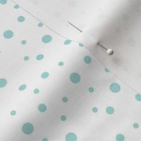 Teal Dots and Spots on White