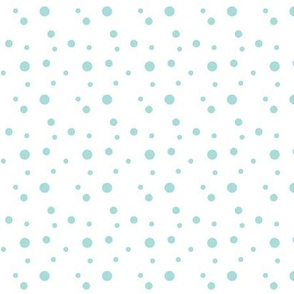 Teal Dots and Spots on White