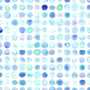 Blue watercolor dots
