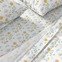 Isla’s Garden / Mint Mustard Gray Floral