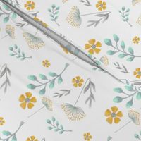 Isla’s Garden / Mint Mustard Gray Floral