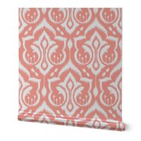 Ikat Damask - Peach Sorbet